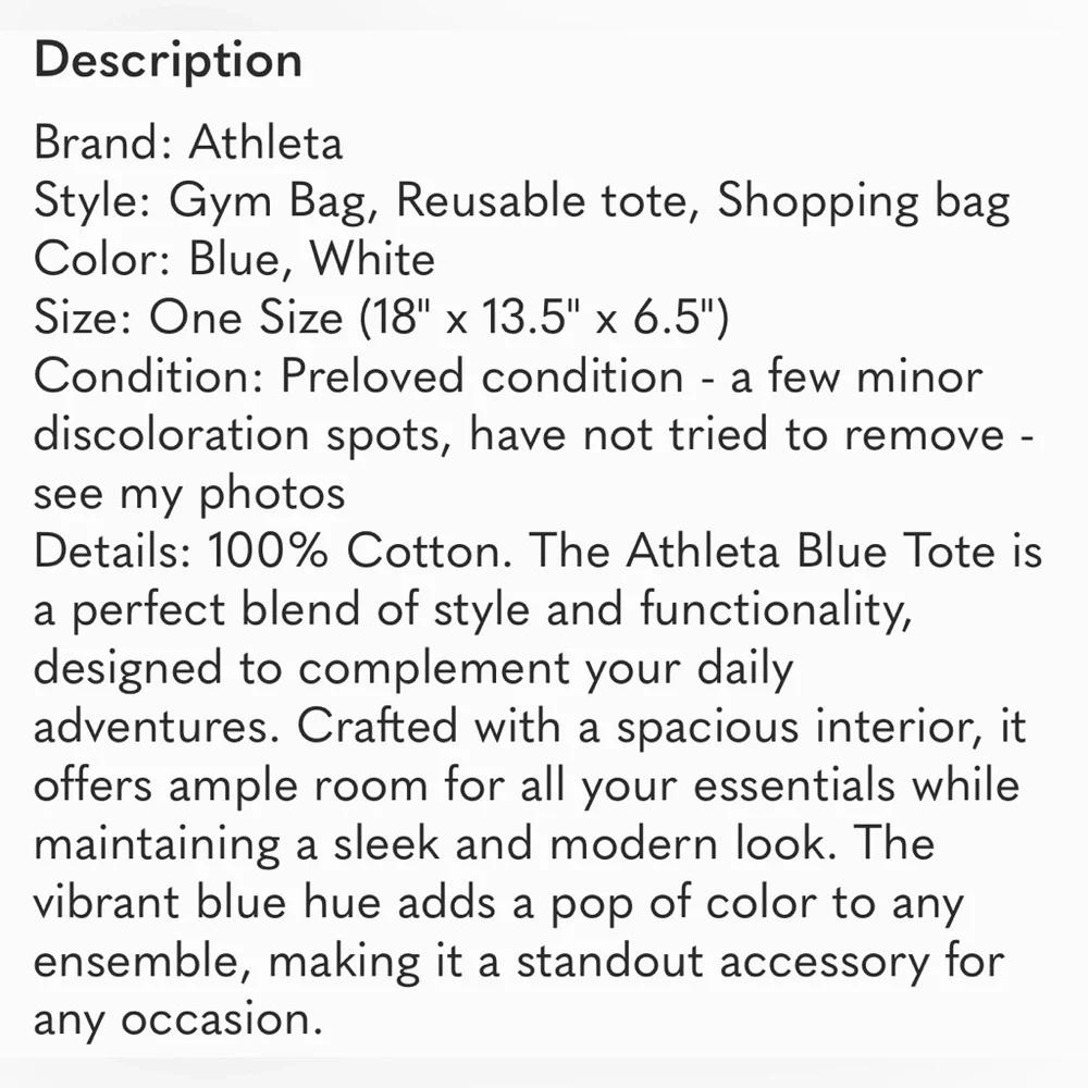 Athleta ombré tote